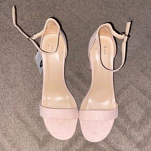 A new day blush heeled sandals size 9.5